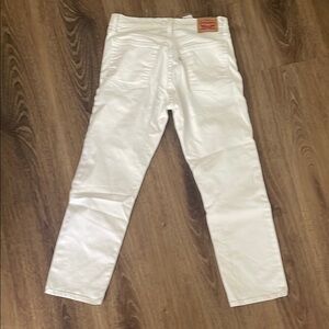 Levi's White High Rise Jeans Straight Leg